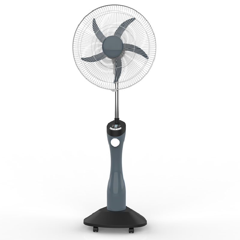 18″ Portable Rechargeable Solar Fan with LED Light – OEM/ODM Supplier